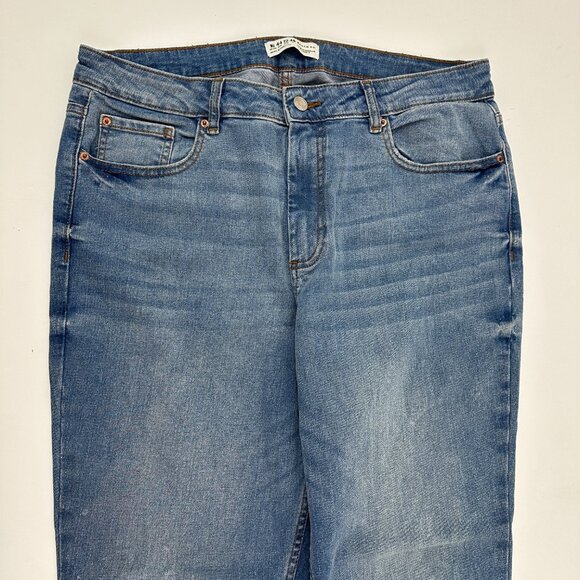 Denim Co. Bootcut Raw Hem Women's size 12 Medium Blue Denim Jeans - Picture 2 of 5